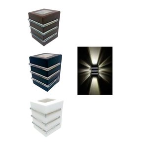 01 arandela luminaria light u 2 fachos 3 aletas interno externo g9