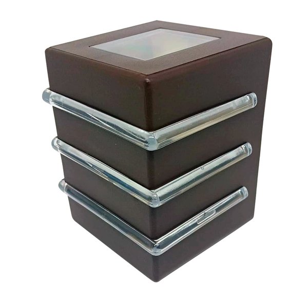 03 arandela luminaria light u 2 fachos 3 aletas interno externo g9