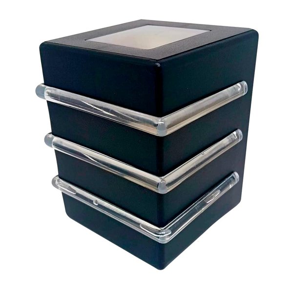 04 arandela luminaria light u 2 fachos 3 aletas interno externo g9