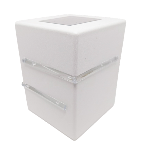 02 arandela luminaria light 2 fachos 2 aletas interno externo g9