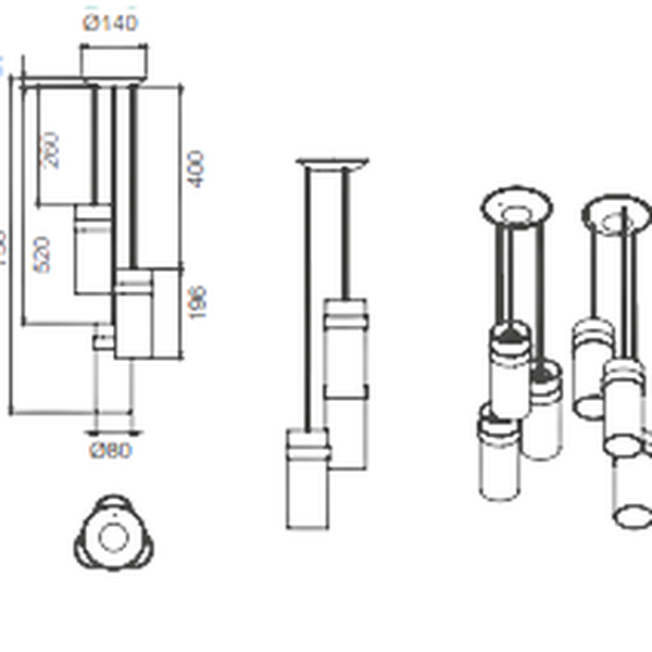 04 lustre pendente oxford triplo luminaria cozinha quarto sala