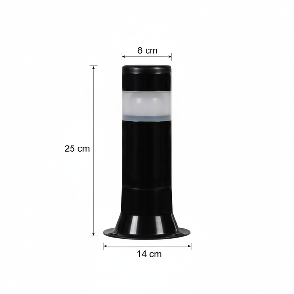 01 poste balizador luminaria aura sitio jardim 25cm