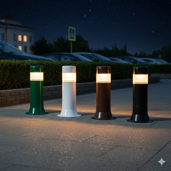 02 poste balizador luminaria aura sitio jardim 25cm