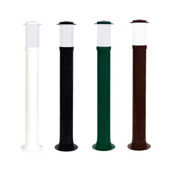 01 poste balizador luminaria york sitio jardim 75cm