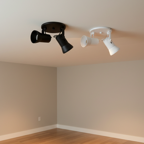 02 spot duplo sobrepor luminaria teto parede casa bocal e27