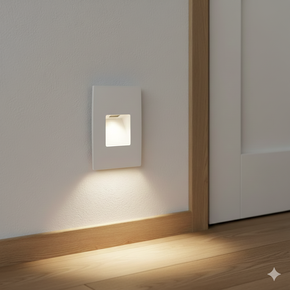 06 arandela luminaria led branco quente embutir 4x2 parede blindada