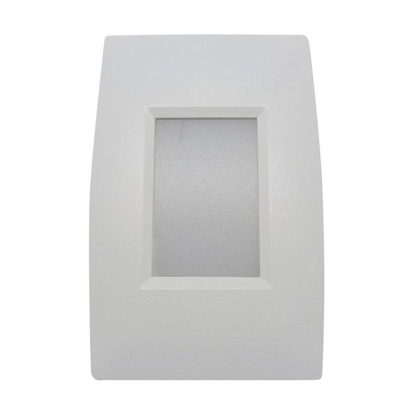 09 arandela luminaria led branco quente embutir 4x2 parede blindada