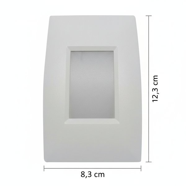 13 arandela luminaria led branco quente embutir 4x2 parede blindada